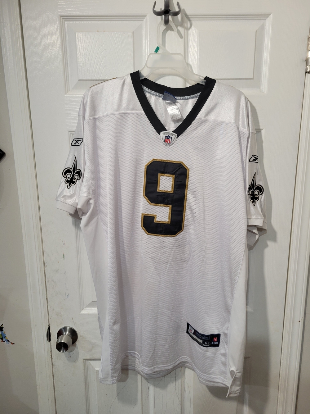 Vintage Rebook Superbowl winning New Orleans Saints Drew Brees white jersey